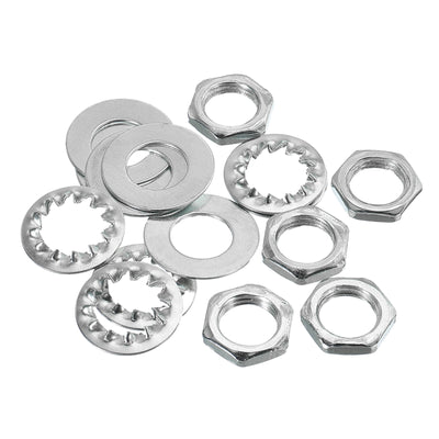 Harfington Lamp Pipe Kit with Lock Nuts Washers 1/8IP Thread Fasteners Assortment for Chandelier Ceiling Light Repair Assembly DIY Hardware, Pack of 84