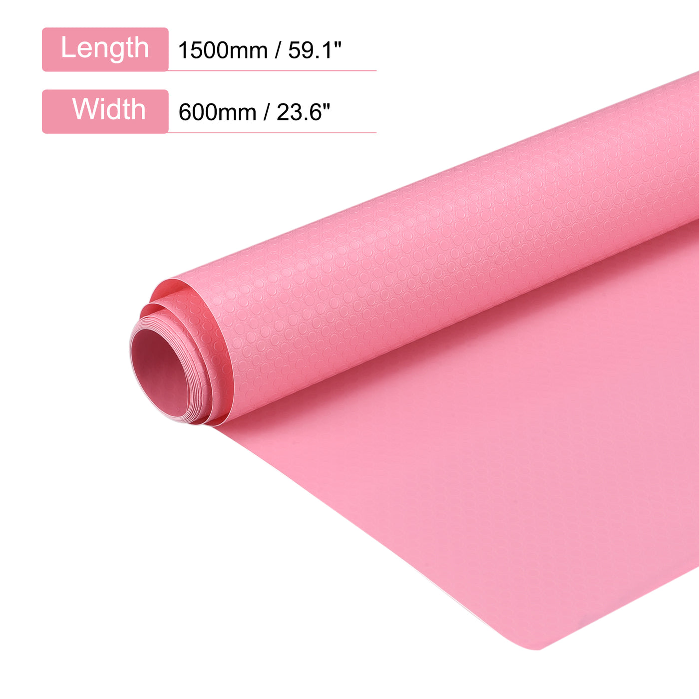 uxcell Uxcell Shelf Liner 1500x600mm(59.1"x23.6") EVA Kitchen Non-Slip Mat Pink