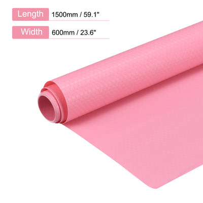 Harfington Uxcell Shelf Liner 1500x600mm(59.1"x23.6") EVA Kitchen Non-Slip Mat Pink