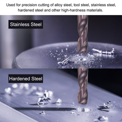 Harfington Uxcell 1.3mm DIN K45 Tungsten Carbide AlTiSin Coated Drill Bit for Stainless Steel