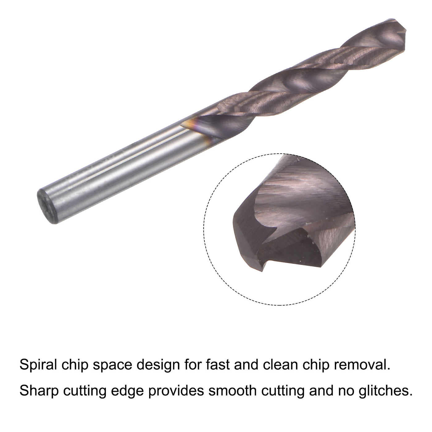 uxcell Uxcell 3.5mm DIN K45 Tungsten Carbide AlTiSin Coated Drill Bit for Stainless Steel