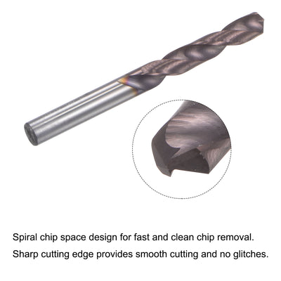 Harfington Uxcell 3.5mm DIN K45 Tungsten Carbide AlTiSin Coated Drill Bit for Stainless Steel