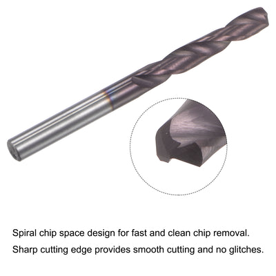 Harfington Uxcell 3.6mm DIN K45 Tungsten Carbide AlTiSin Coated Drill Bit for Stainless Steel