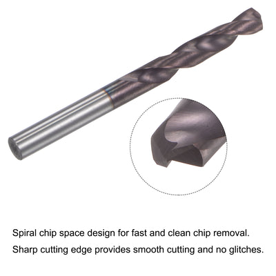 Harfington Uxcell 3.8mm DIN K45 Tungsten Carbide AlTiSin Coated Drill Bit for Stainless Steel