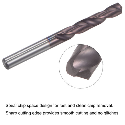 Harfington Uxcell 4mm DIN K45 Tungsten Carbide AlTiSin Coated Drill Bit for Stainless Steel