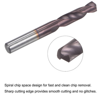 Harfington Uxcell 5.3mm DIN K45 Tungsten Carbide AlTiSin Coated Drill Bit for Stainless Steel