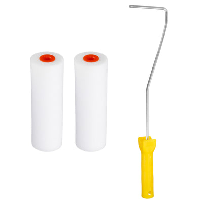 Harfington Uxcell 3Pcs Paint Roller Set, 2Pcs 4" Water Based Sponge Roller Covers and 23" Paint Roller Frame