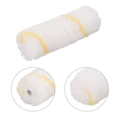 Harfington Uxcell 3Pcs Paint Roller Kit, 2Pcs 4" Microfiber Roller Covers and 21" Roller Frame
