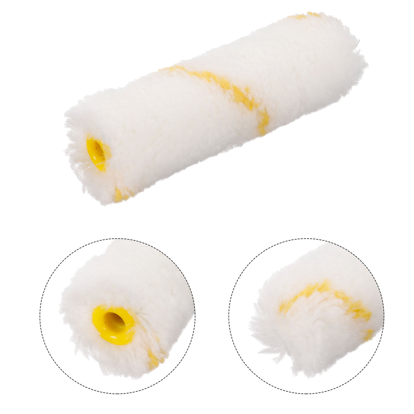 uxcell Uxcell 3Pcs Paint Roller Kit, 2Pcs 11mm Thick 4" Acrylic Roller Covers 23" Frame