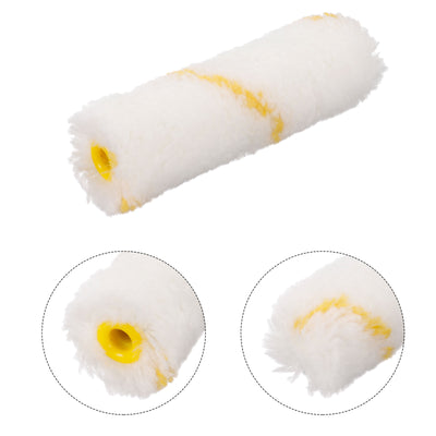 Harfington Uxcell 3Pcs Paint Roller Kit, 2Pcs 11mm Thick 4" Acrylic Roller Covers 23" Frame