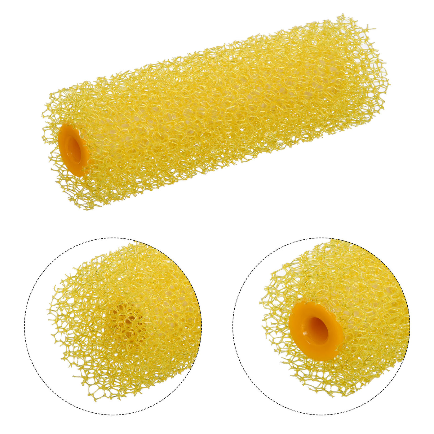 uxcell Uxcell 3Pcs Paint Roller Kit, 2Pcs 4" Sponge Large Texture Roller Covers and 10" Frame