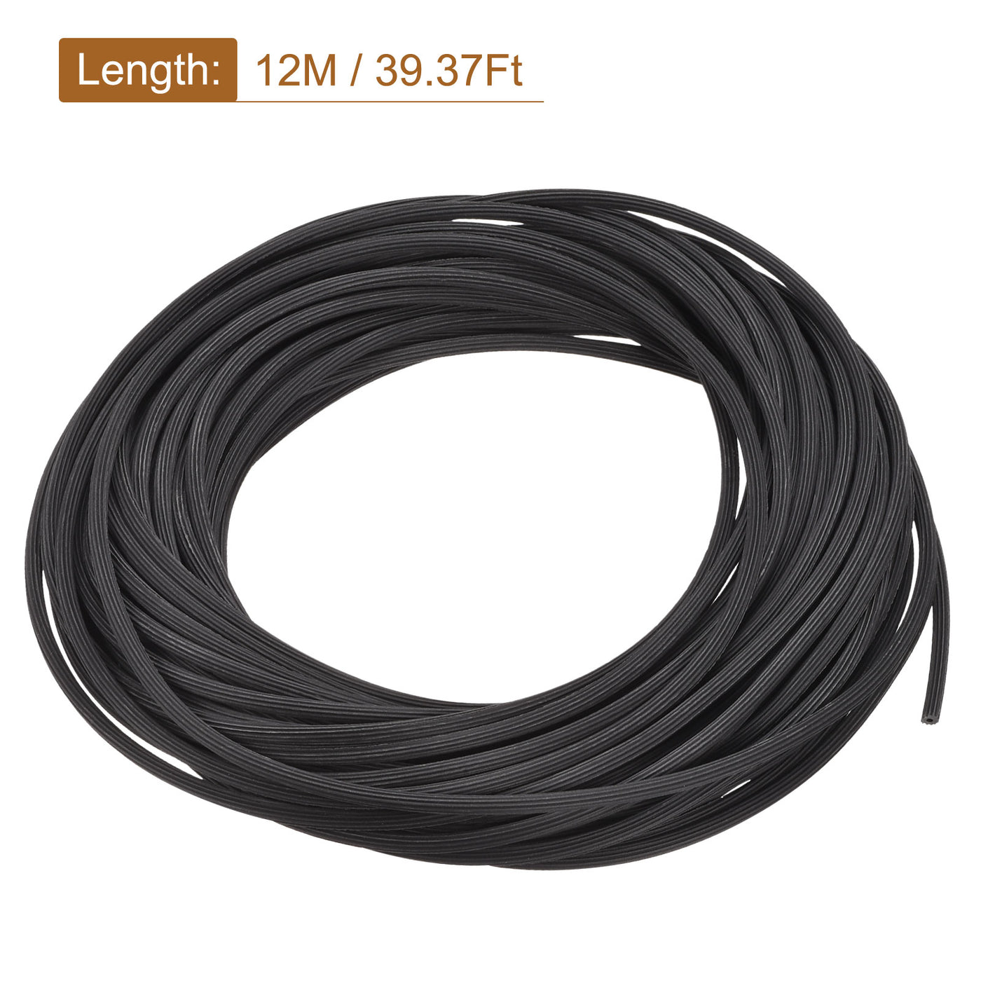 uxcell Uxcell Screen Spline 12M/39.37Ft Length PVC Sealing Strip Retainer, 3mm OD Black