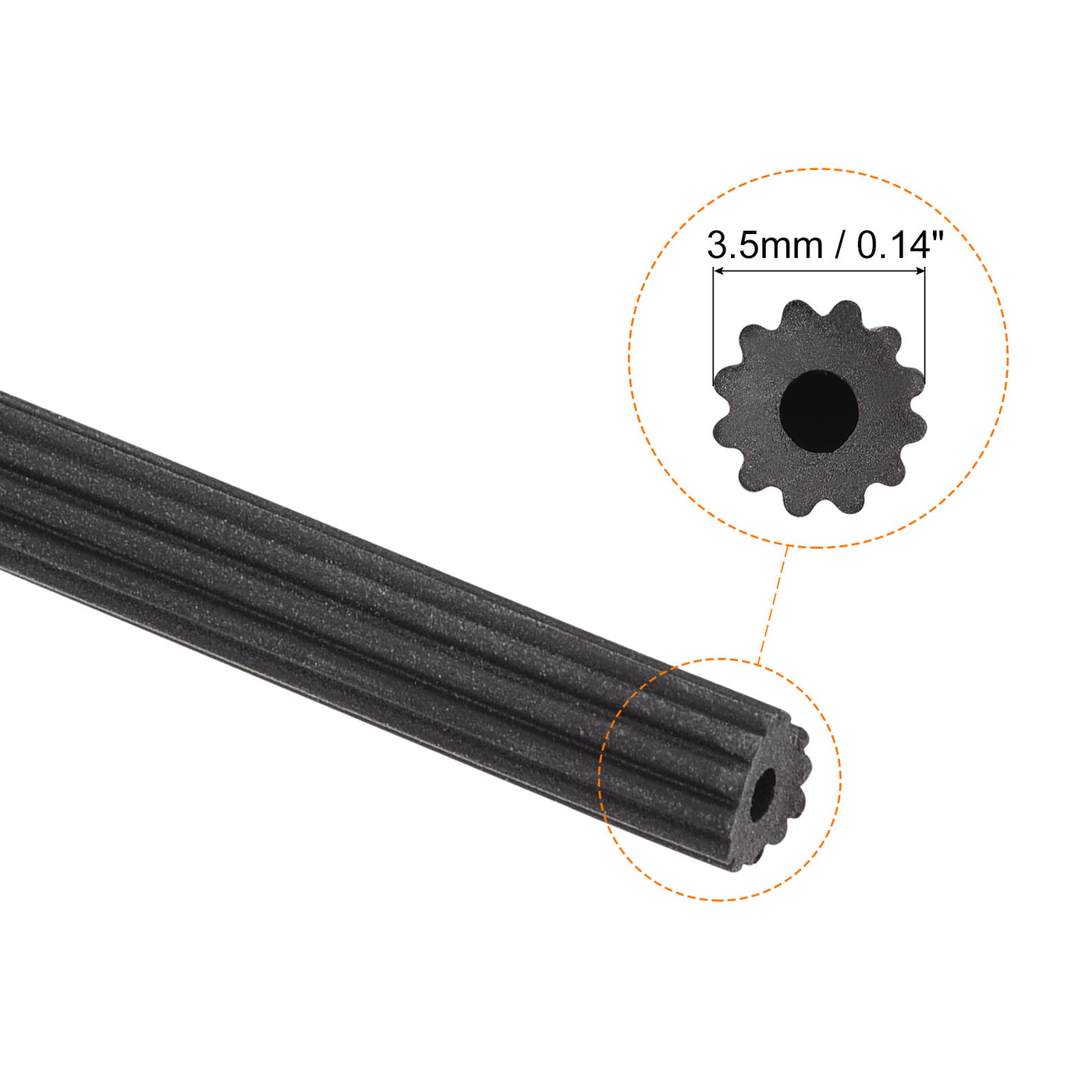 uxcell Uxcell Screen Spline 7.5M/24.61Ft Length PVC Sealing Strip Retainer, 3.5mm OD Black