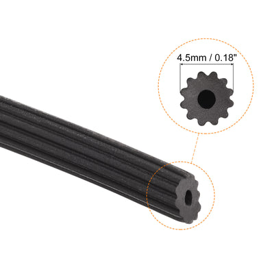 Harfington Uxcell Screen Spline 7.5M/24.61Ft Length PVC Sealing Strip Retainer, 4.5mm OD Black