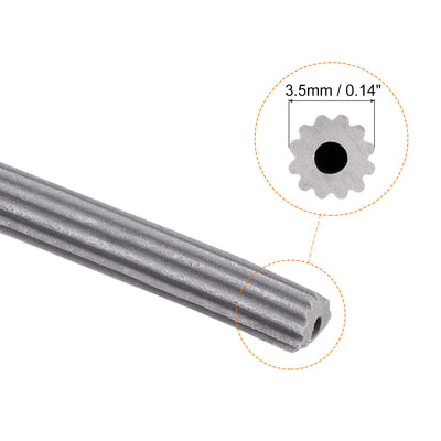 Harfington Uxcell Screen Spline 12M/39.37Ft Length PVC Sealing Strip Retainer, 3.5mm OD Gray