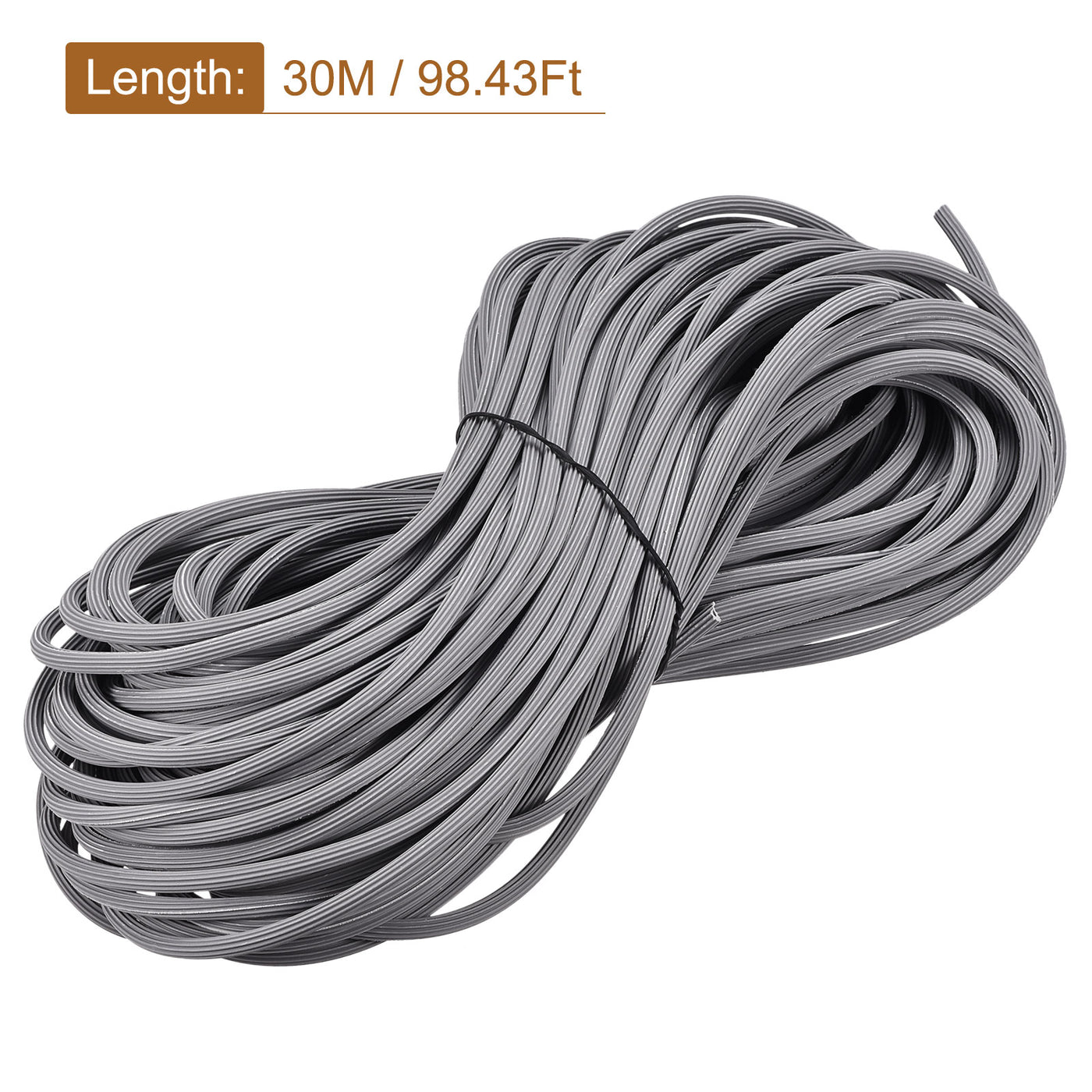 uxcell Uxcell Screen Spline 30M/98.43Ft Length PVC Sealing Strip Retainer, 5mm OD Gray