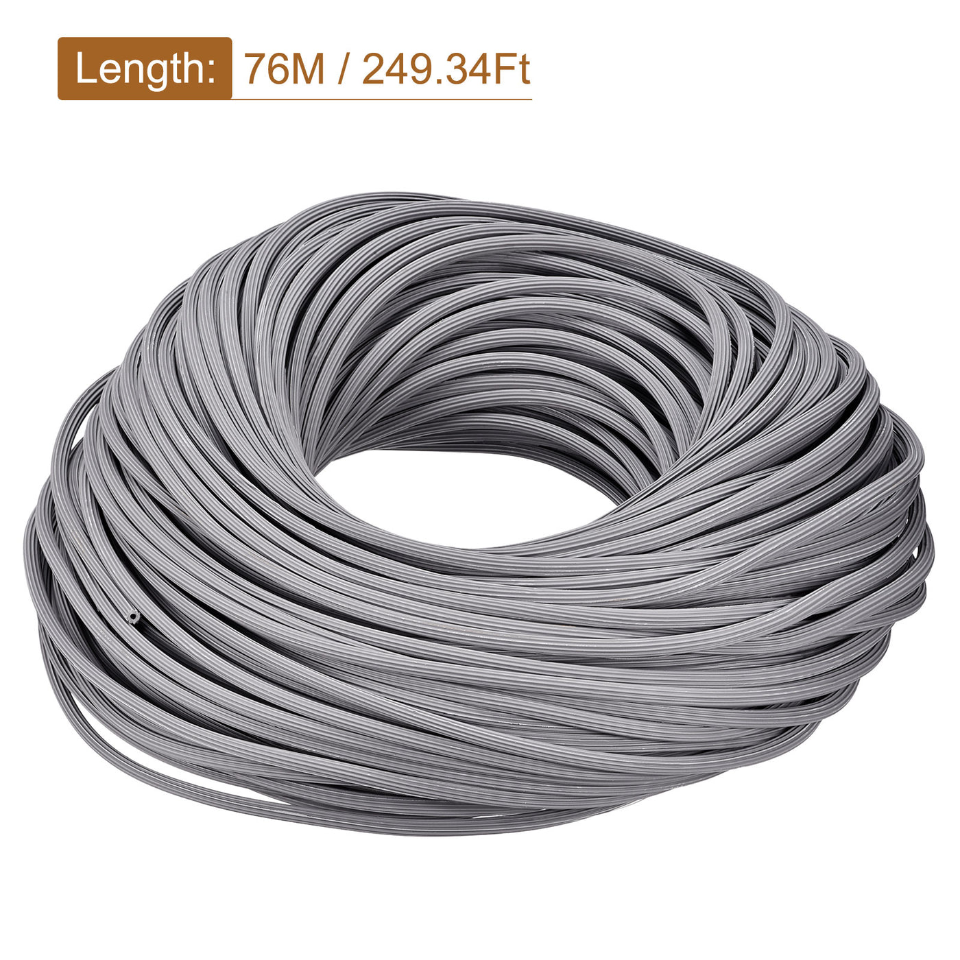 uxcell Uxcell Screen Spline 76M/249.34Ft Length PVC Sealing Strip Retainer, 6mm OD Gray