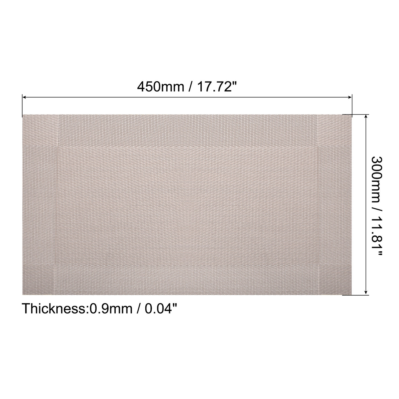 uxcell Uxcell Place Mats 450x300mm 8pcs PVC Table Washable Woven Placemat, Gold Brown