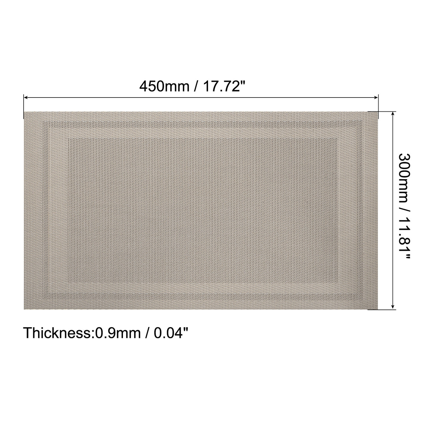 uxcell Uxcell Place Mats 450x300mm 8pcs PVC Table Washable Woven Placemat, Light Brown