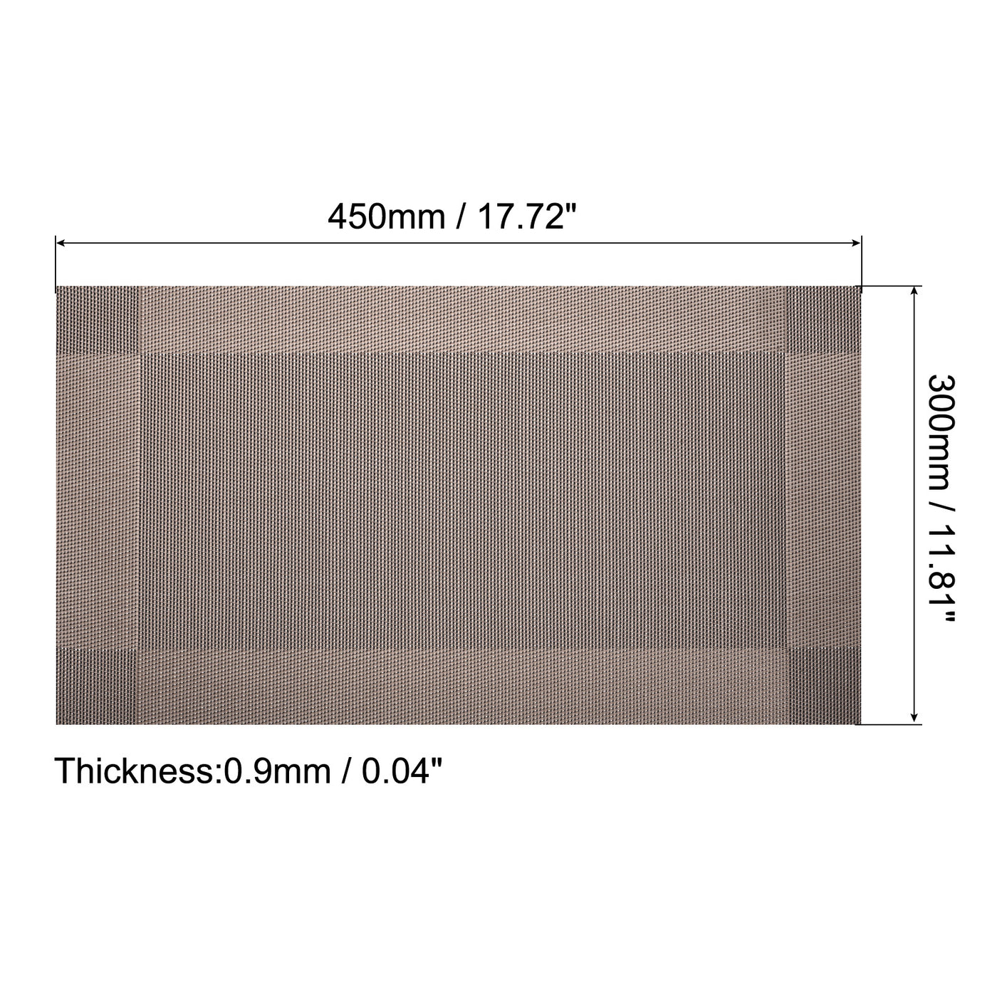 uxcell Uxcell Place Mats 450x300mm 2pcs PVC Table Washable Woven Placemat, Coffee