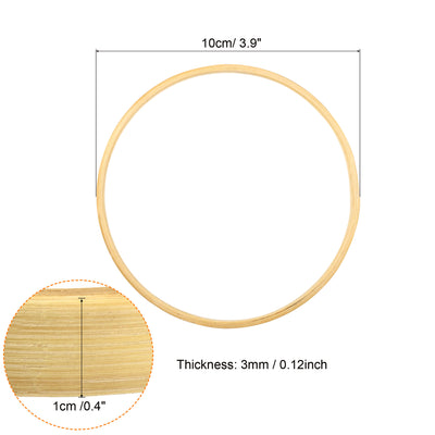 Harfington Wooden Bamboo Floral Hoop, Craft Rings for DIY Wedding Wreath Decor, Dream Catcher and Hanging Craft