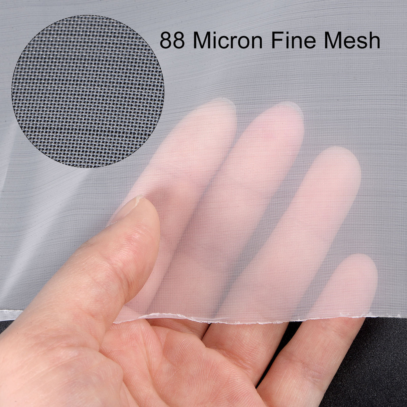 uxcell Uxcell 88 Micron Paint Nylon Mesh Filter Woven Net Sheet Filter Cloth (39"x39")