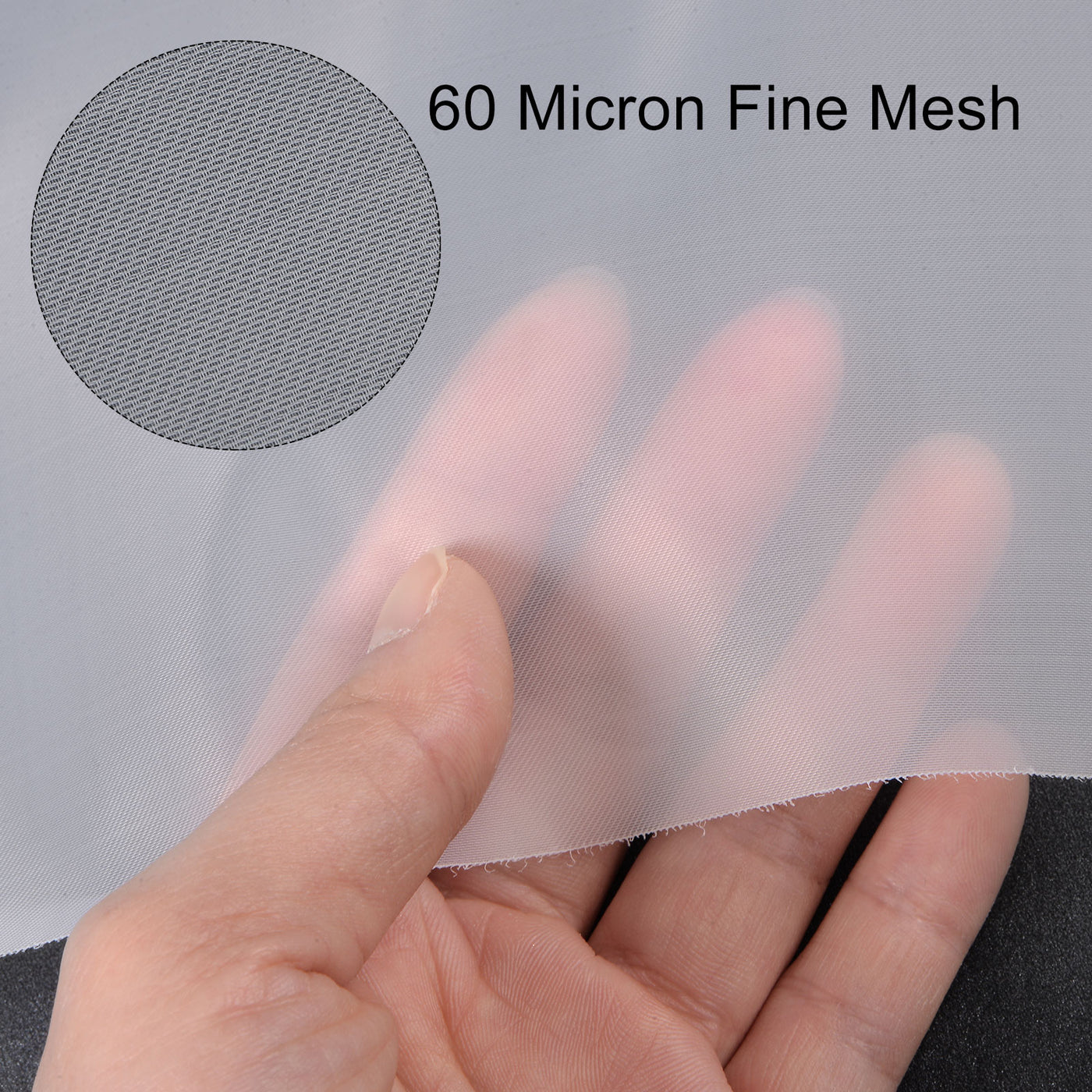 uxcell Uxcell 60 Micron Paint Nylon Mesh Filter Woven Net Sheet Filter Cloth (39"x39")
