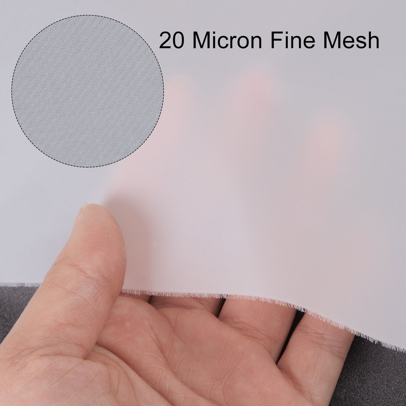uxcell Uxcell 20 Micron Paint Nylon Mesh Filter Woven Net Sheet Filter Cloth (39"x39")