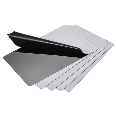 Harfington Uxcell Blank Metal Card 85x50x0.4mm 201 Stainless Steel Plate Polished Gold Tone 10 Pcs