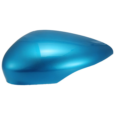 X AUTOHAUX Blue Left Side Car Side Door Wing Mirror Cover Rear View Mirror Cap for Ford Fiesta MK7 2008 2009 2010 2011 2012 2013 2014 2015 2016 2017