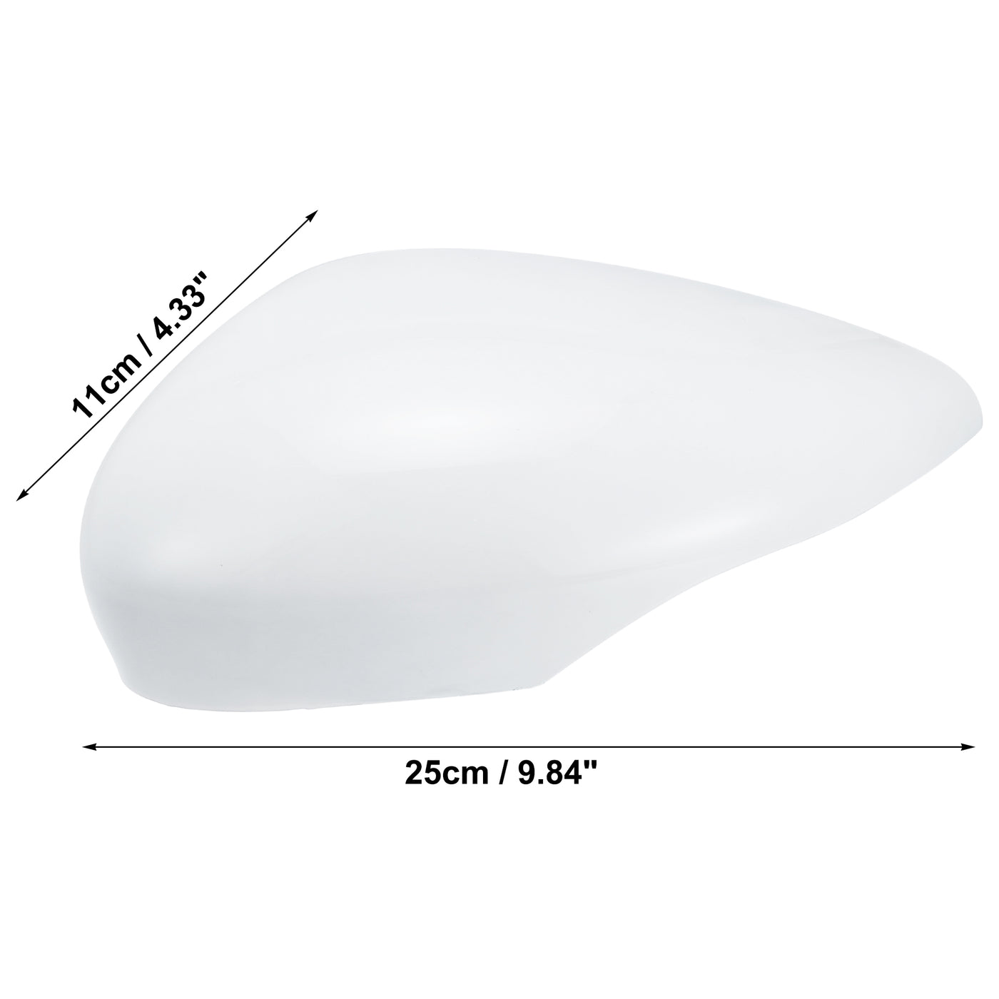 X AUTOHAUX White Left Side Car Side Door Wing Mirror Cover Rear View Mirror Cap for Ford Fiesta MK7 2008 2009 2010 2011 2012 2013 2014 2015 2016 2017