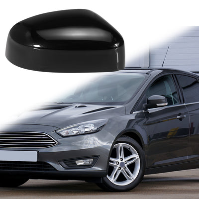 Harfington Black Right Side Car Side Door Wing Mirror Cover Rear View Mirror Cap for Ford Focus MK2 Facelift 2008-2011 for Ford Focus MK3 2012-2017