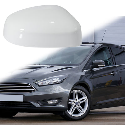 Harfington White Right Side Car Side Door Wing Mirror Cover Rear View Mirror Cap for Ford Focus MK2 Facelift 2008-2011 for Ford Focus MK3 2013-2017