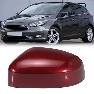 Harfington Red Left Side Car Side Door Wing Mirror Cover Rear View Mirror Cap for Ford Focus MK2 Facelift 2008-2011 for Ford Focus MK3 2012-2017
