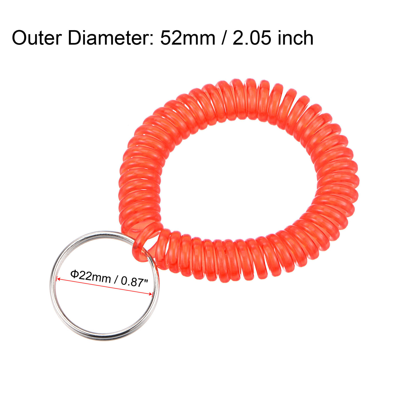 Harfington Spiral Keychain, 14 Pack Plastic Wrist Coil Keyring Wristband Stretchable Key Holder Lanyard for Sports Outdoor
