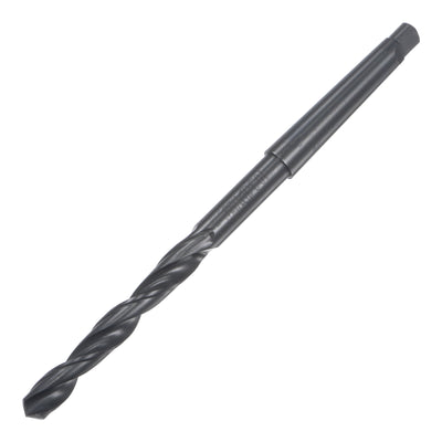 uxcell Uxcell 10.3mm Morse Taper Twist Drill Bit 80mm Flute Length High-speed Steel Black