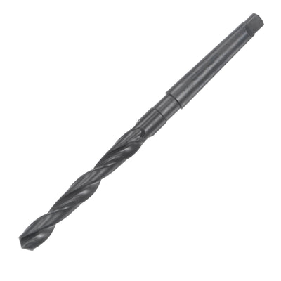 uxcell Uxcell 11.3mm Morse Taper Twist Drill Bit 85mm Flute Length High-speed Steel Black