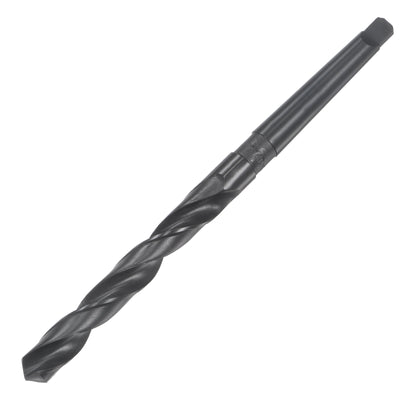 uxcell Uxcell 12.7mm Morse Taper Twist Drill Bit 95mm Flute Length High-speed Steel Black