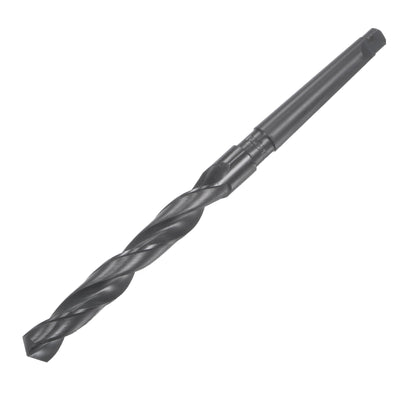 uxcell Uxcell 13.3mm Morse Taper Twist Drill Bit 100mm Flute Length High-speed Steel Black