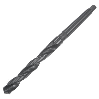 uxcell Uxcell 13.7mm Morse Taper Twist Drill Bit 100mm Flute Length High-speed Steel Black