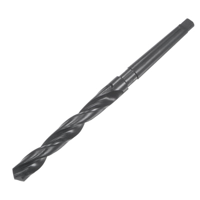 uxcell Uxcell 13.8mm Morse Taper Twist Drill Bit 100mm Flute Length High-speed Steel Black