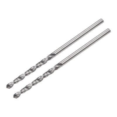 Harfington Uxcell 1.6mm C2/K20 Tungsten Carbide Straight Shank Spiral Flutes Twist Drill Bit 2pcs