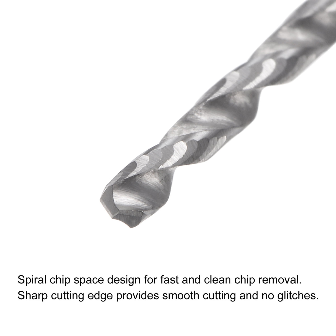 uxcell Uxcell 1.9mm C2/K20 Tungsten Carbide Straight Shank Spiral Flutes Twist Drill Bit 4pcs