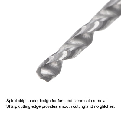 Harfington Uxcell 1.9mm C2/K20 Tungsten Carbide Straight Shank Spiral Flutes Twist Drill Bit 4pcs