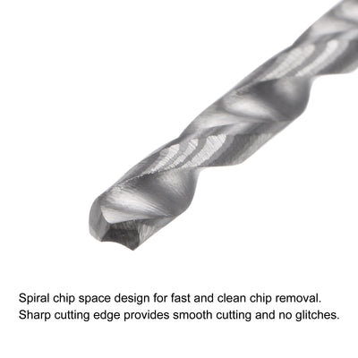 Harfington Uxcell 2.4mm C2/K20 Tungsten Carbide Straight Shank Spiral Flutes Twist Drill Bit 2pcs