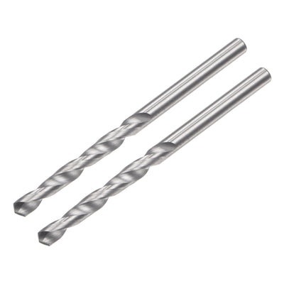 Harfington Uxcell 2.5mm C2/K20 Tungsten Carbide Straight Shank Spiral Flutes Twist Drill Bit 2pcs