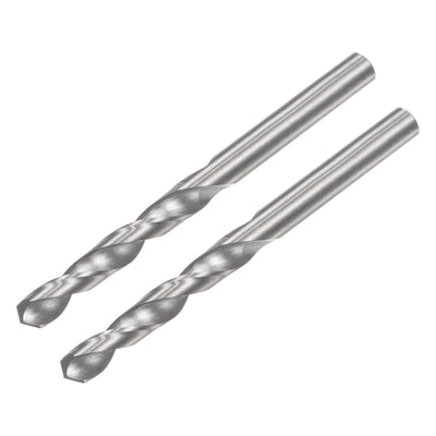 Harfington Uxcell 3.3mm C2/K20 Tungsten Carbide Straight Shank Spiral Flutes Twist Drill Bit 2pcs