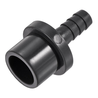 Harfington PVC Pipe Fitting 8mm Barbed x 20mm OD Spigot Straight Hose Connector Black