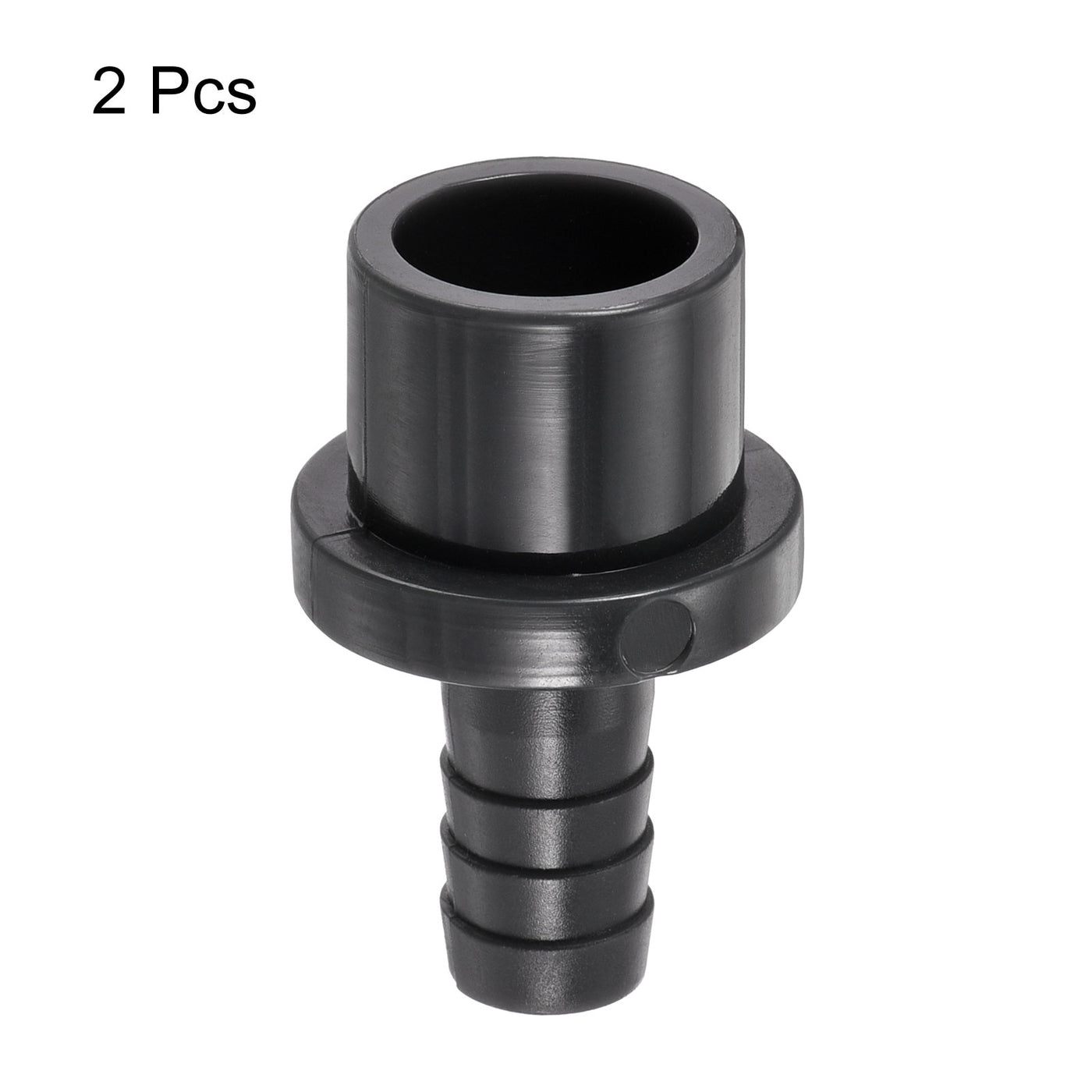 Harfington 2Pcs PVC Pipe Fitting 10mm Barbed x 20mm OD Spigot Straight Hose Connector Black