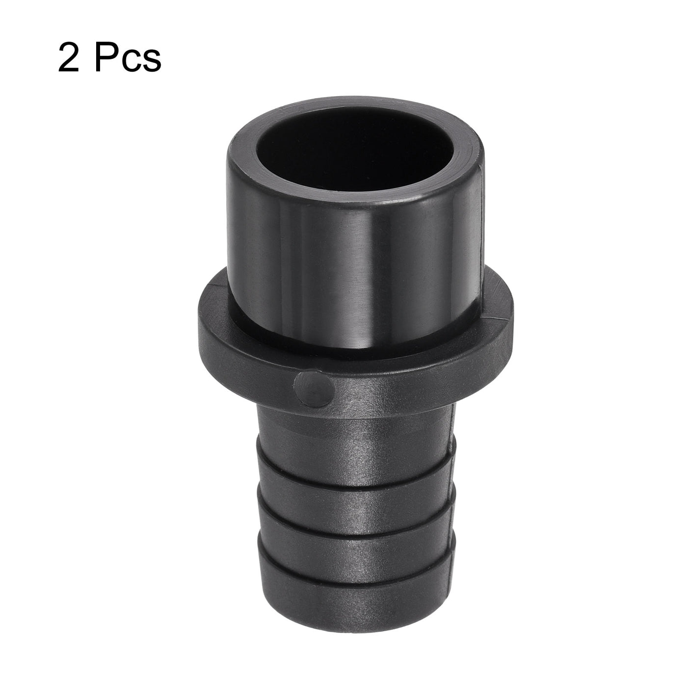 Harfington 2Pcs PVC Pipe Fitting 20mm Barbed x 25mm OD Spigot Straight Hose Connector Black